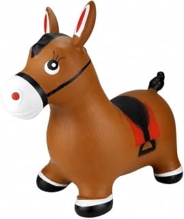 INPANY Bouncy Horse Hopper Toys, 2-4 Kids Riding Horse, Gifts Toy for Kids | Eco-Friendly PVC, Low Center Gravity, Cute Cartoon Design, Load 100 Lbs, Learn & Exercise & Active Fun, Gifts for 2-4 Kids