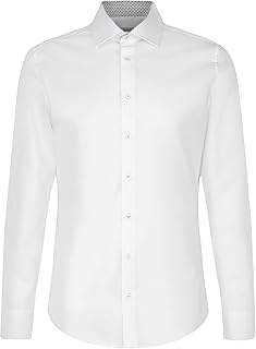 Seidensticker Men's Business Shirt - Slim fit - Easy to Iron - Kent Collar - Long Sleeves - Stripes - Cotton Blend