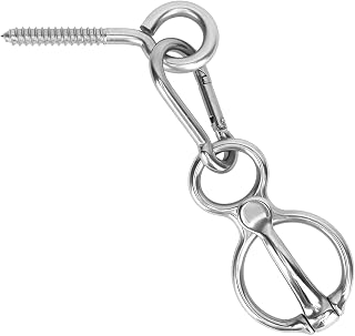 Dayimado Horse Tie Ring, Stainless Steel Tie Ring for Horses, Durable and Safe Horse Tack Supplies for Indoor and Outdoor Reducing Horse Injured When Pull Back