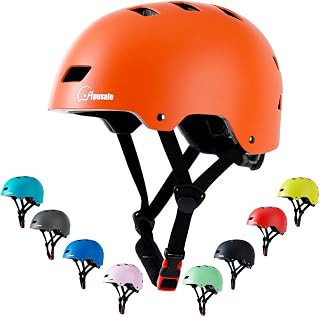 Bike Skateboard Helmet, 3 Sizes for Adult Youth Kids Women Men Boys Girls | Multi-Sport Certified Helmet for Scooter Bicycle Skate, Adjustable Lightweight Ventilated Helmet