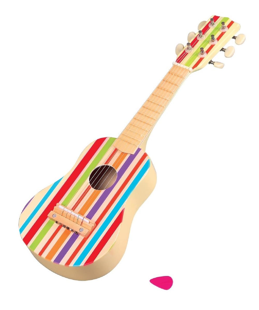 SOKA Wooden Guitar Musical Instrument Pretend Play Music Toy Interactive Role Pl