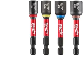 Milwaukee Electric - 4 Piece 2-9/16 INCH Magnetic NUT Driver Set