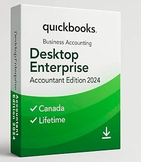 Quick - Books Desktop Accountant Edition 2024 | 50 Users | CANADA Version | NO DVD | LIFETIME License | Amazon Message Delivery(Within 12hrs) | Only PC, Not for Mac