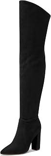 Castamere Women's Over the Knee Boots Pointed Toe Block Heels 4IN Zippers Fashion Boots