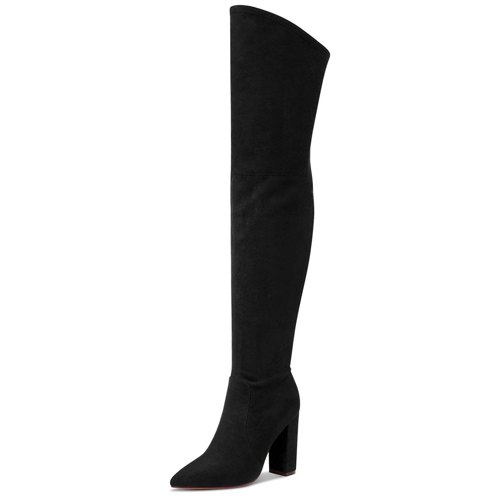 Castamere Women's Over the Knee Boots Pointed Toe Block Heels 4IN Zippers Fashio