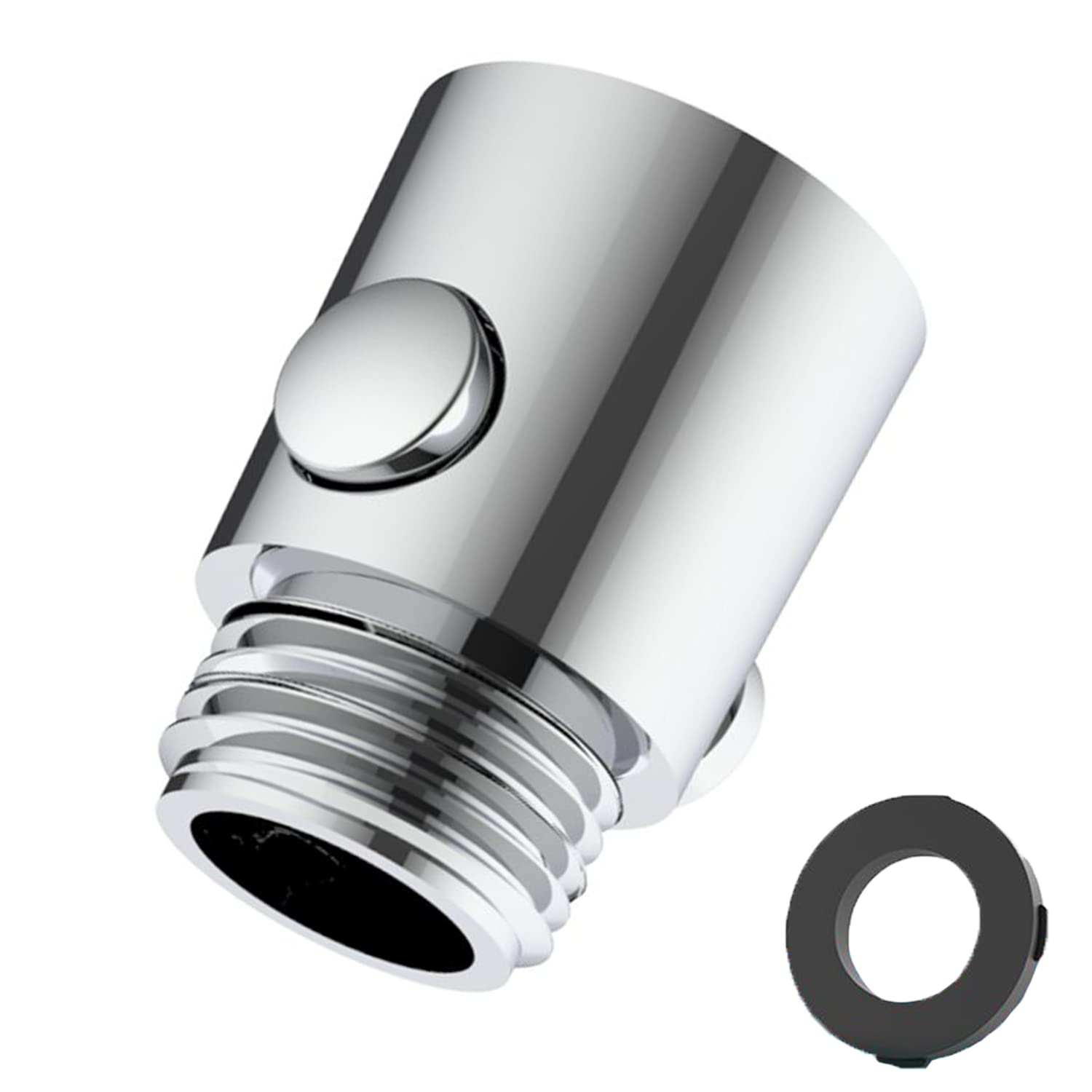 Shower Head Shut Off Valve, Button Type Shower Flow Control Valve with G1/2 Univ