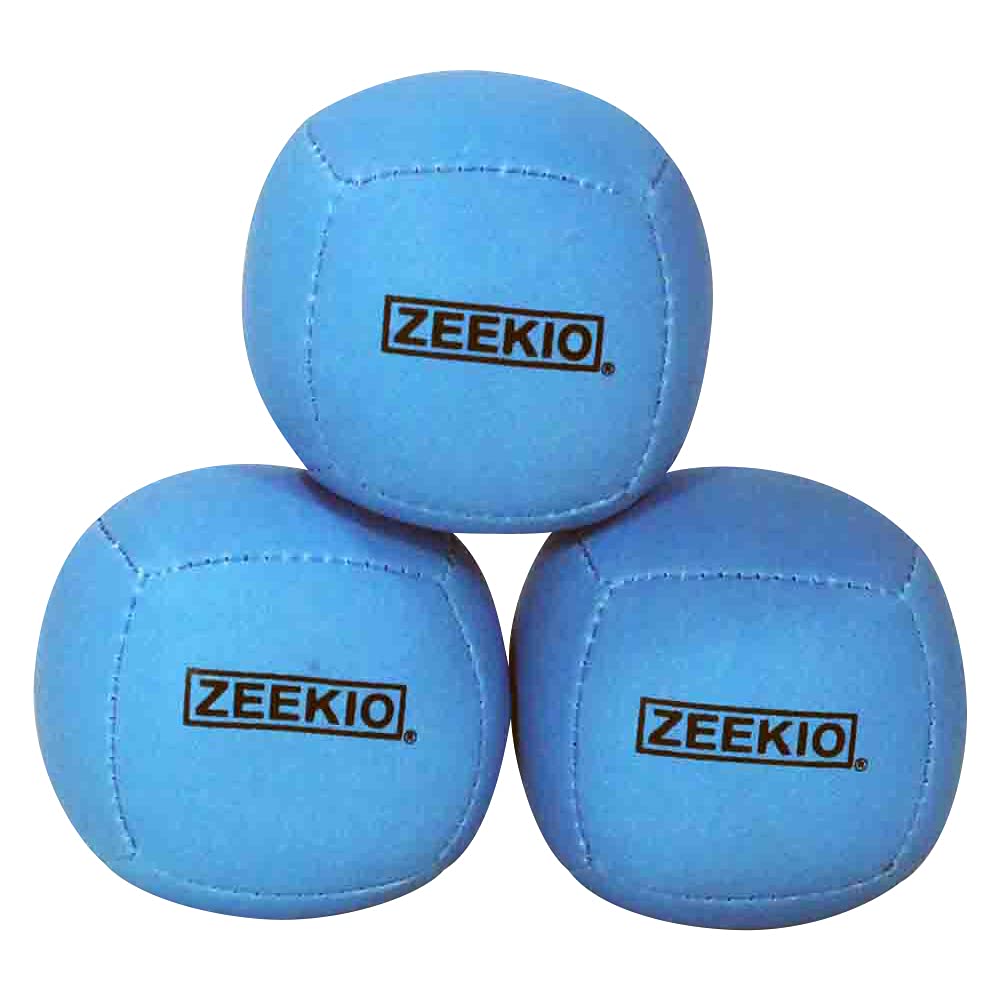 Zeekio Lunar Juggling Balls - 110 g Professional UV Reactive 6 Panel Ball - Pack