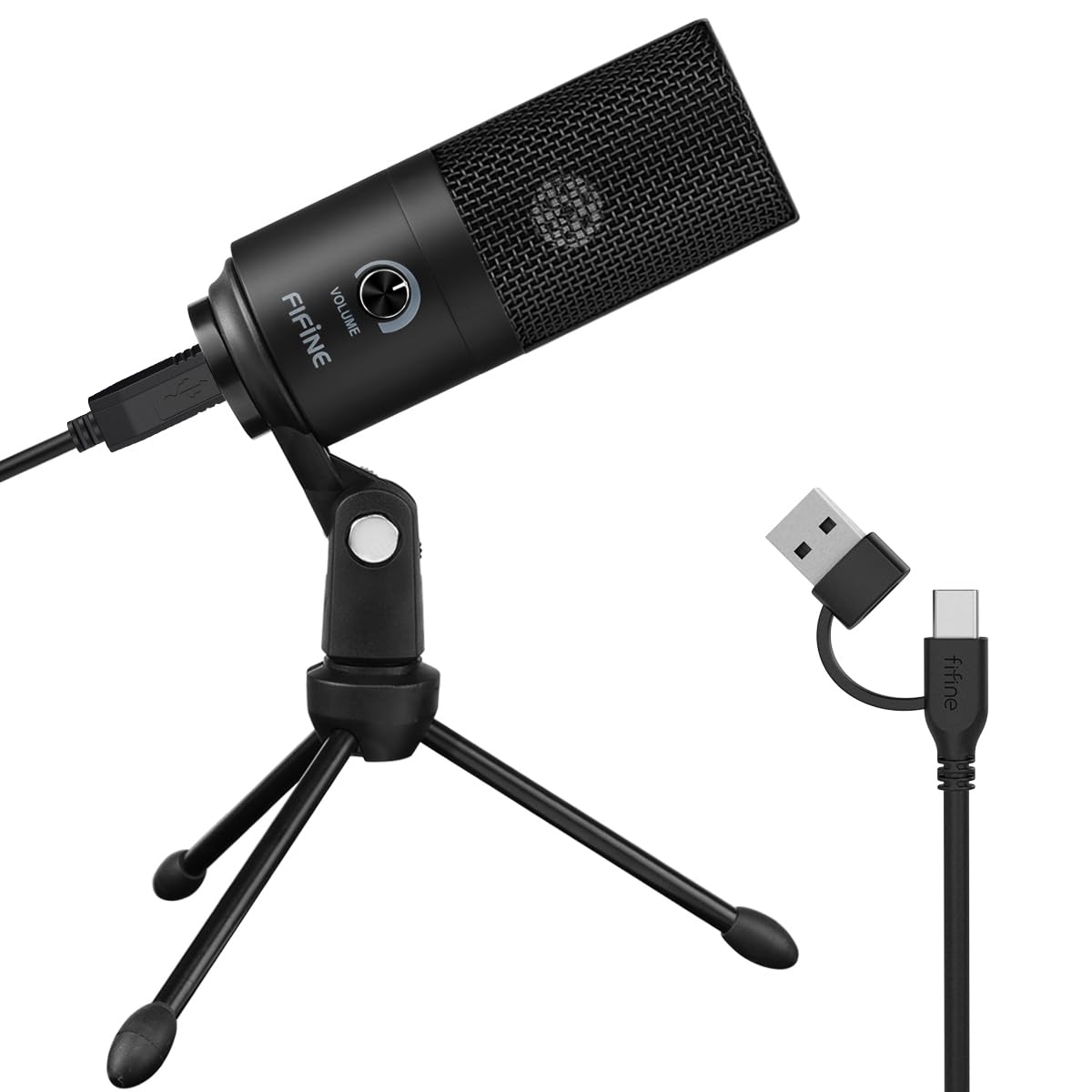 FIFINE K669B USB Condenser Recording Microphone | Metal Recording Mic for Laptop