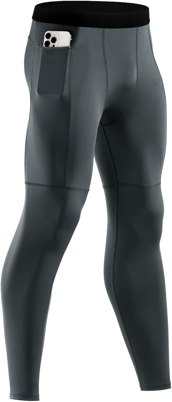 Niksa 2 Pieces Men's Sports Leggings Tights Running Fitness Compression Pants
