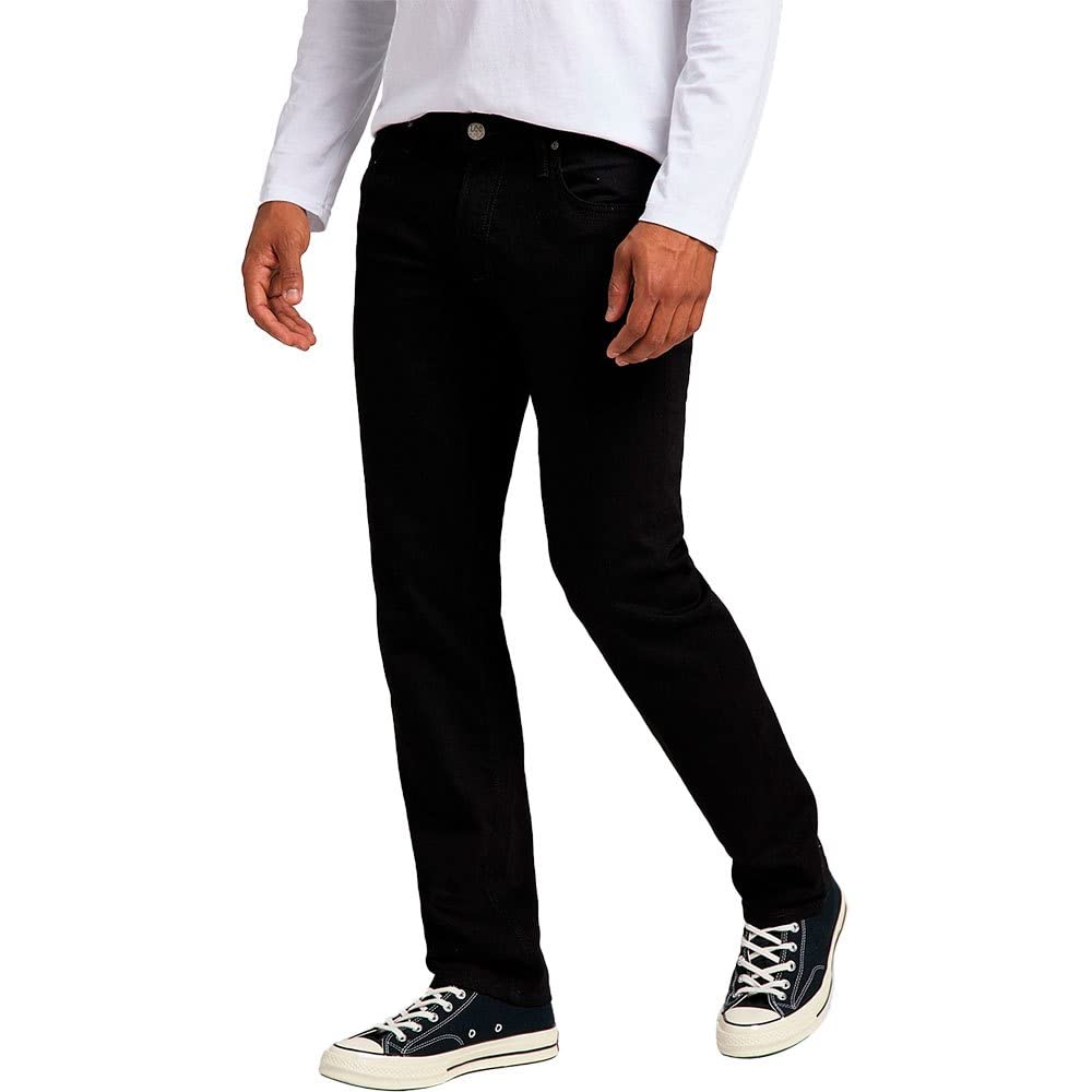 Lee - Men's Jeans - Regular Straight Cut - Daren Zip Fly - Very Dark Stone