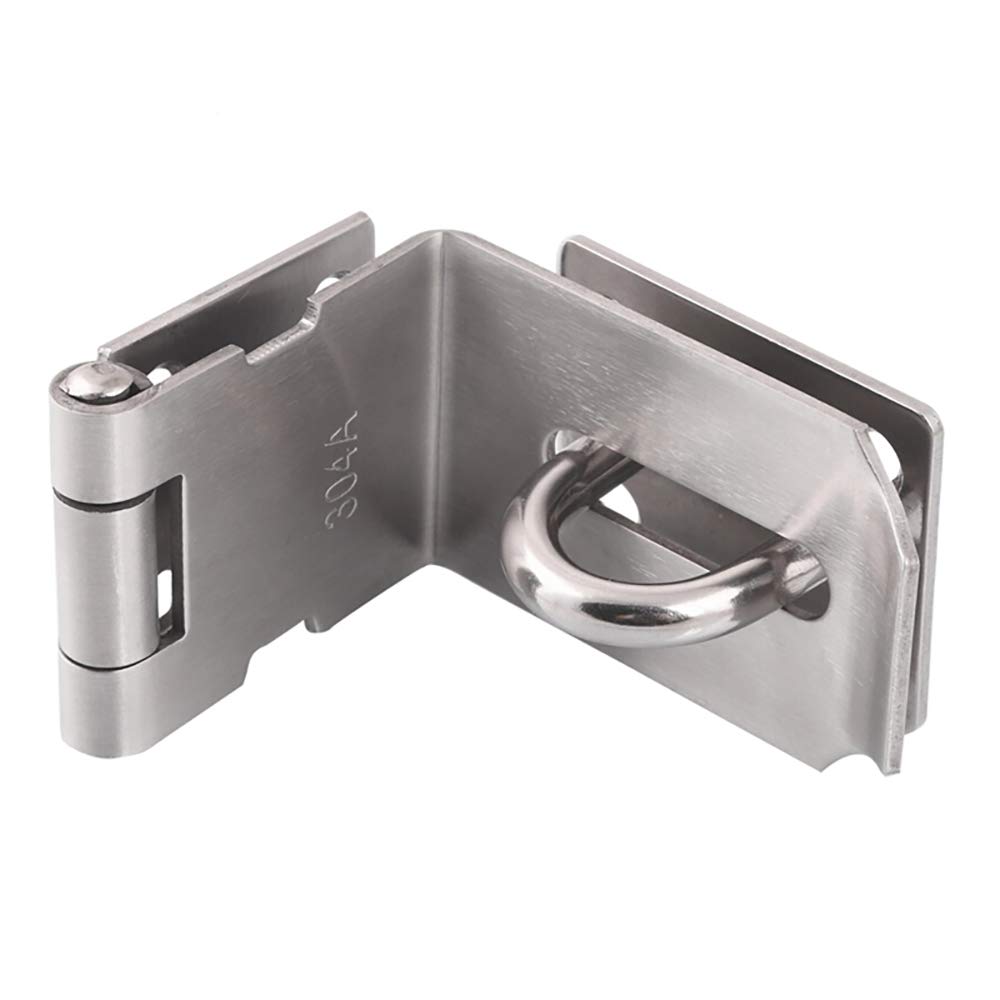 HOWDIA 4 Inch Door Hasp Latch 90 Degree, Extra Thick Locking Latch Lock