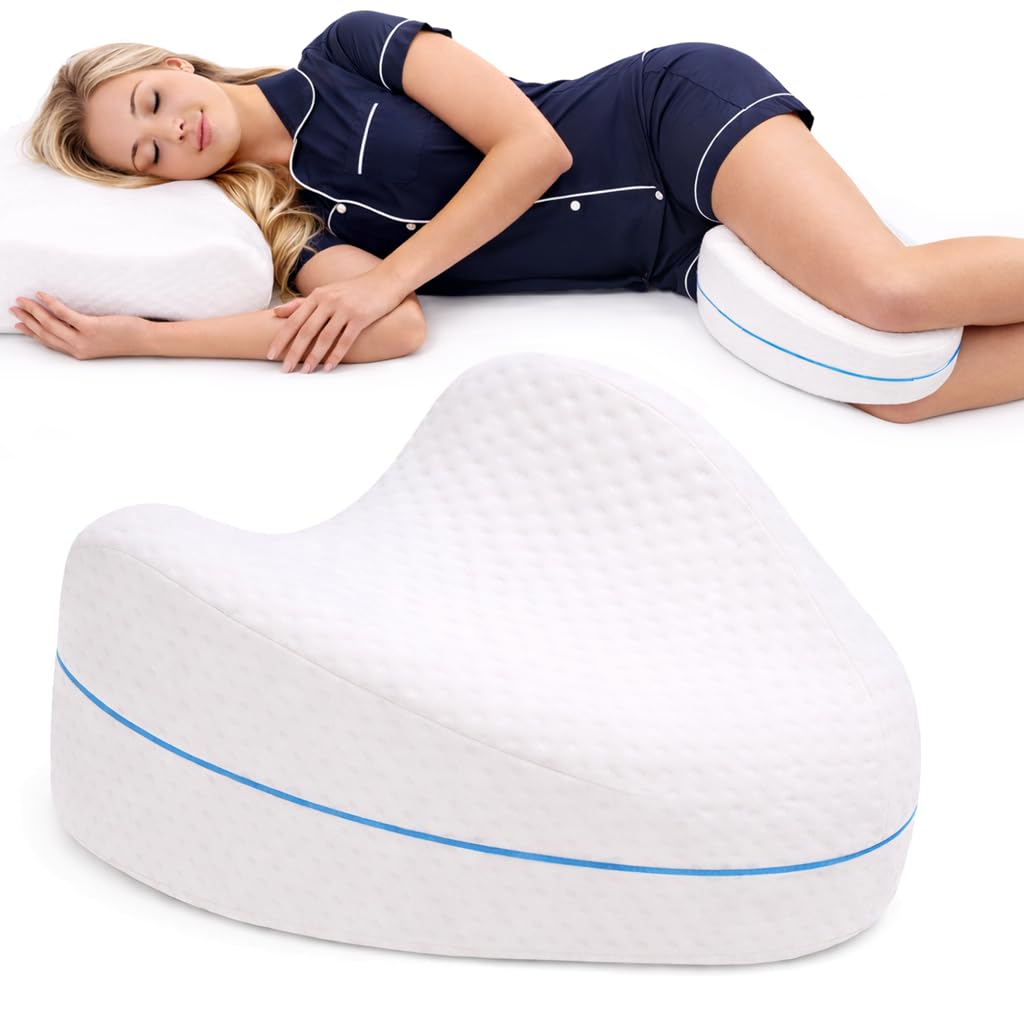 Contour Legacy Leg & Knee Foam Support Pillow for Side Sleepers Soothing Relief 