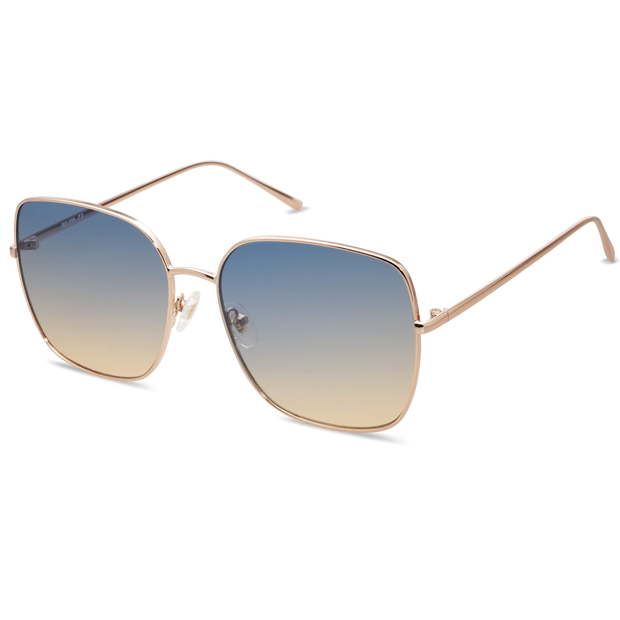 SojoS Women's Double Wire Double Rimmed UV400 Cat Eye Sunglasses SJ1047