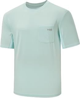 Bassdash Men's Short Sleeve Pocket T-Shirt UPF 50+ Performance UV Sun Protection Fishing Hiking Kayak Sports Shirts