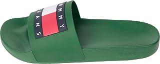 Men's Tommy Hilfiger Tommy Jeans Pool Toe Separator Em0em01191 Bathing Shoes in Green Flip Flops