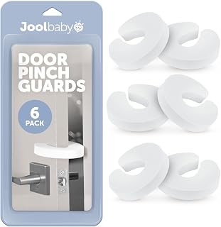 Jool Baby Door Pinch Guards (6 Pack) – Slam Preventer – Babyproof Doors | Stop Doors From Slamming & Kids’ Fingers From Getting Pinched – Also Helps Keep Pets From Getting Locked In
