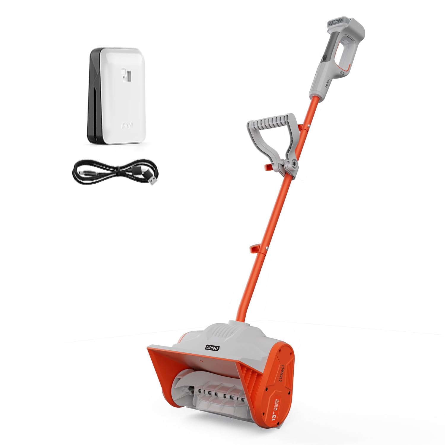 Litheli 20V Cordless Snow Shovel, 13-Inch Battery-Powered Snow Blower with 4.0Ah