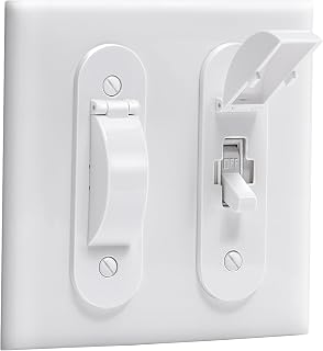 Wall Switch Guard, Child Proof Light Switch Cover Guard | Toggle Style | Light Switch Protection | Keep Toggle Switch in On or Off Position | 1 Pack, White