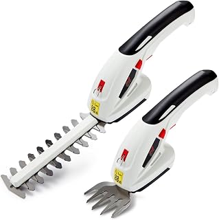 NETTA 2-in-1 Cordless Hedge Trimmer & Grass Shear, 7.2V Rechargeable Lithium-Ion Battery 1500mAh, Small Hedge Trimmer Cordless with 2 Interchangeable Blades Mini Strimmer Cordles for Edging & Pruning