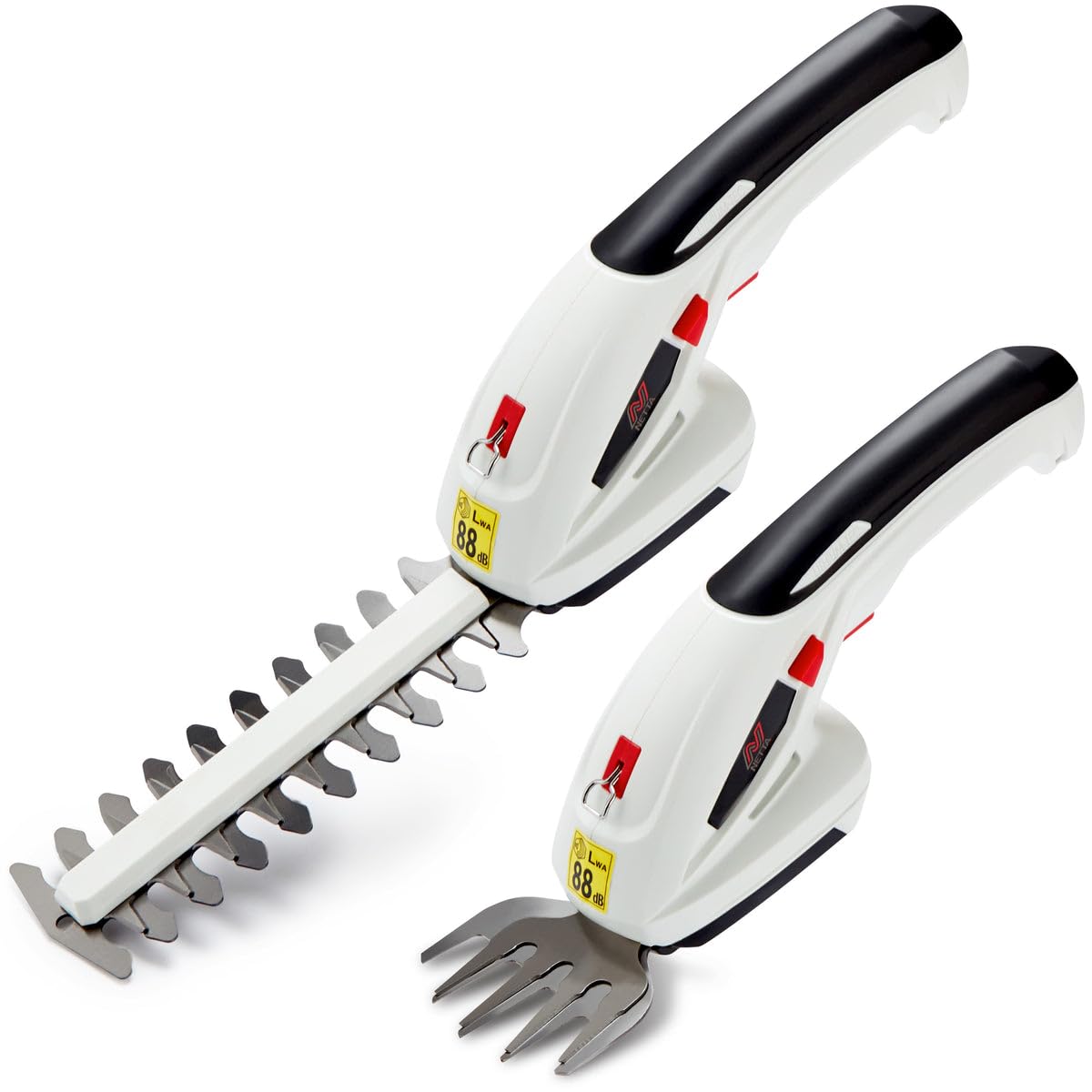NETTA 2-in-1 Cordless Hedge Trimmer & Grass Shear, 7.2V Rechargeable Lithium-Ion