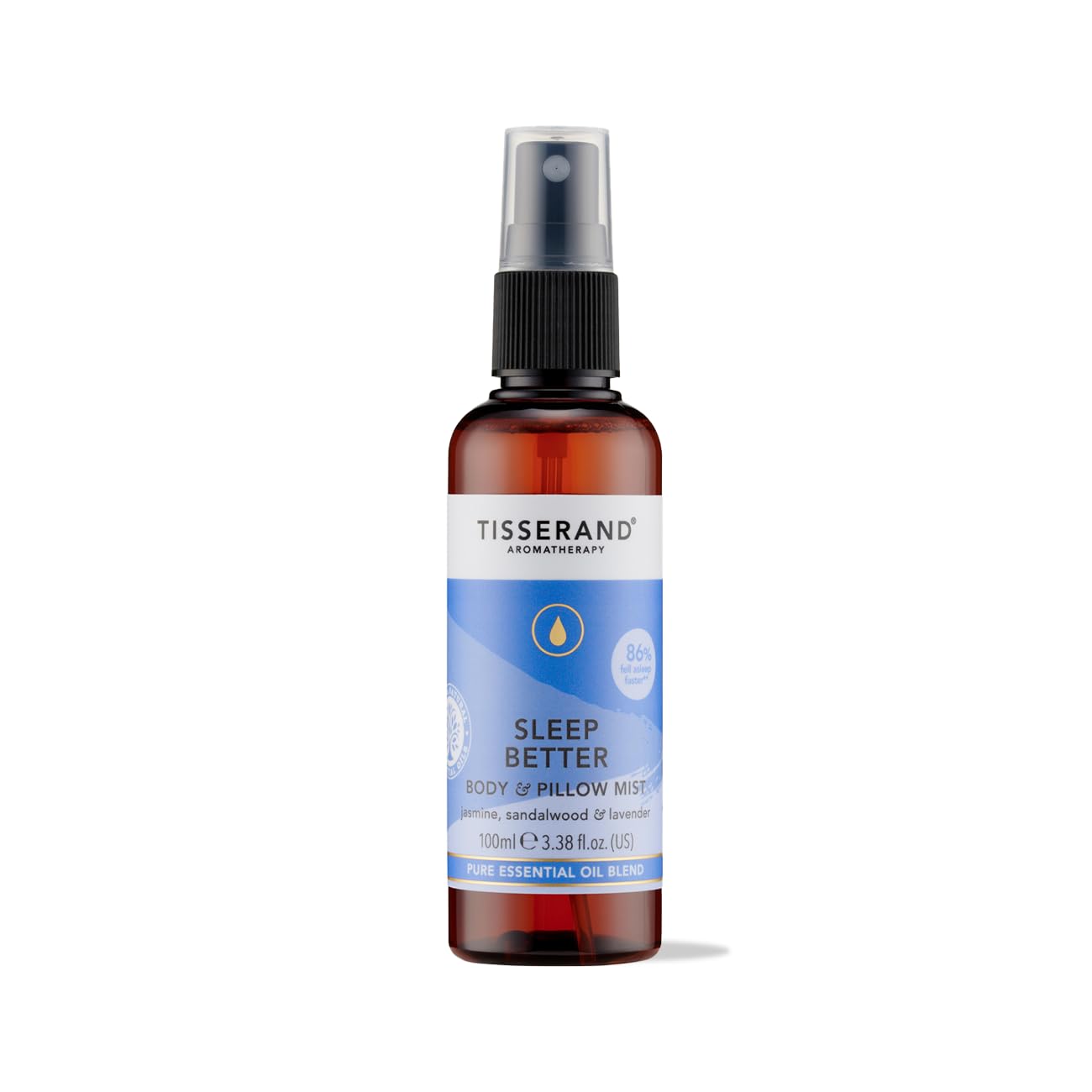 Tisserand Sleep Better Body & Pillow Mist - 100ml | Lavender, Sandalwood, Jasmin