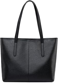 FITDON Tote Bag with Zip for Women, PU Leather Top Handle Handbags Ladies Shoulder Bag for Work School Travel Shopping