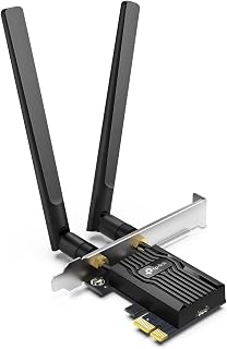TP-Link WiFi 6 PCIe WiFi Card for Desktop PC- AX3000 Dual Band Network Card | Bluetooth 5.2, WPA3, 2.4/5Ghz, 802.11ax Wireless Adapter, MU-MIMO, Low Latency, Support Win11,10 (64bit) Only - Archer TX55E