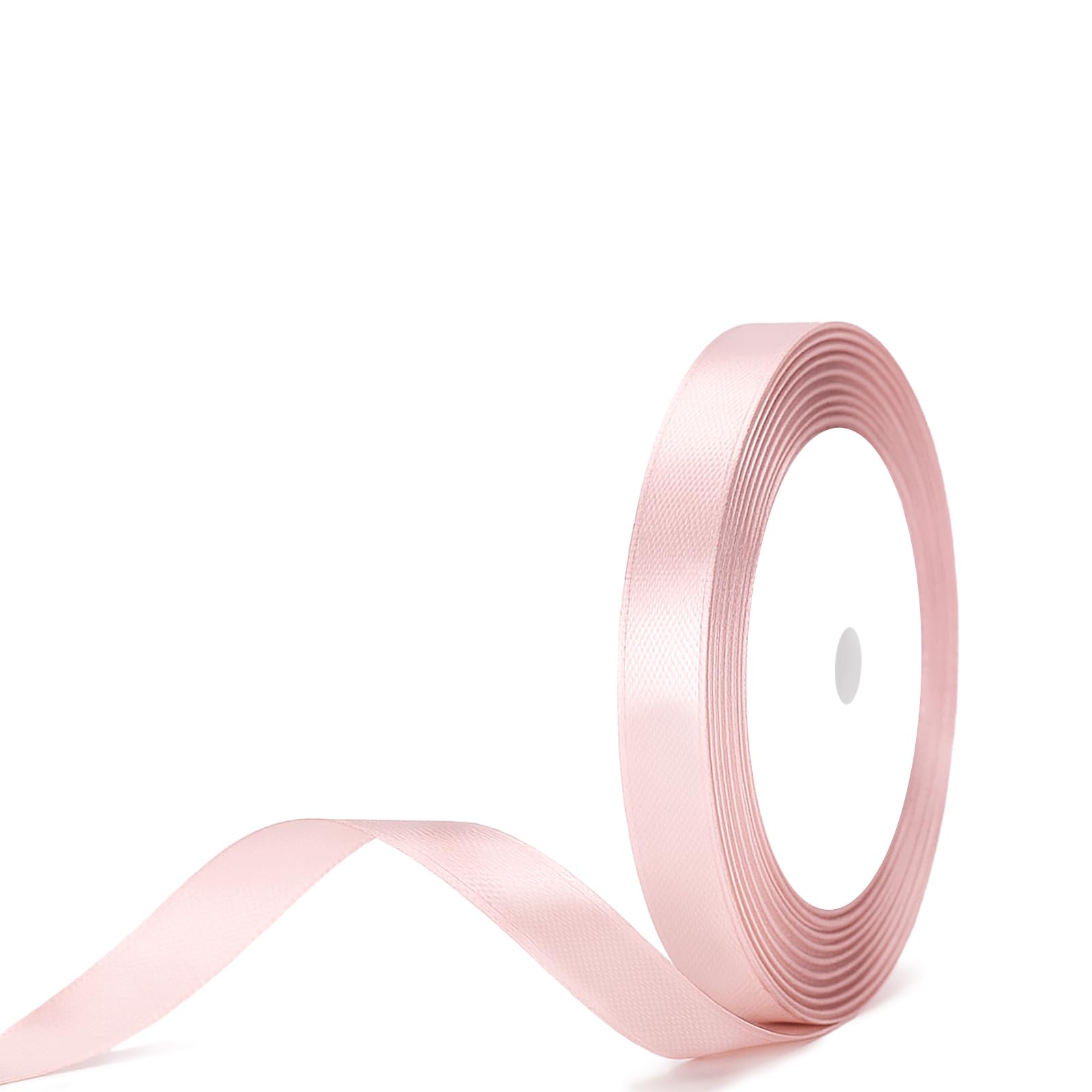G2PLUS Baby Pink Satin Ribbons 10mm: 22m Gift Wrapping Ribbon | for Crafting, Ch