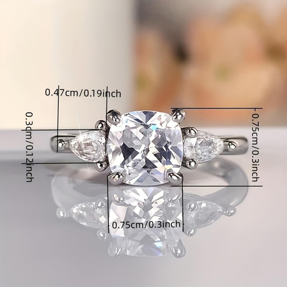 Golden Plated Copper with Cubic Zirconia Delicate Engagement Rings Wedding Brida