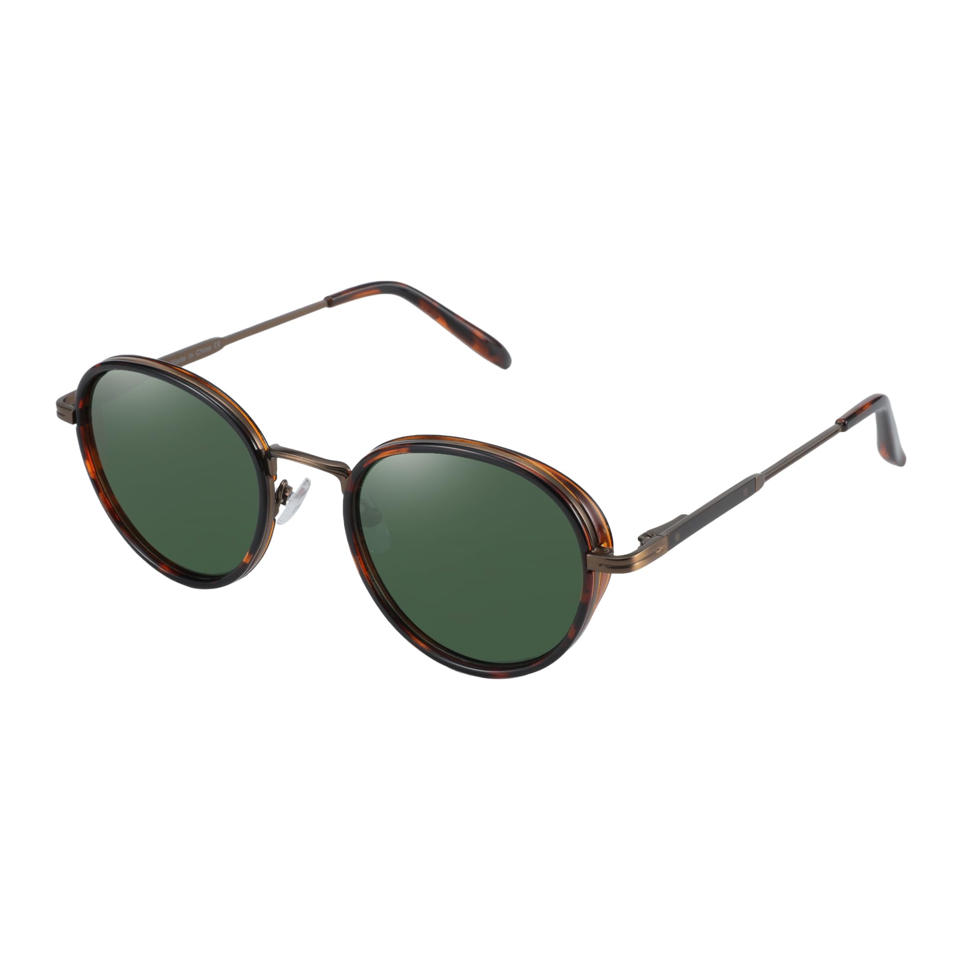 ZENOTTIC Retro Round Polarized Steampunk Sunglasses for Men Women-Circle Vintage