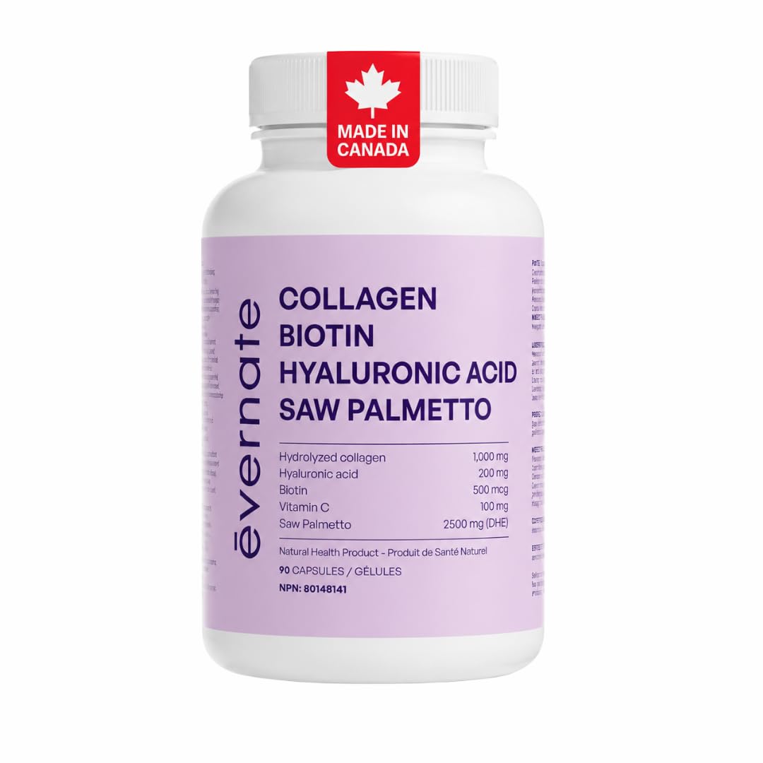 4-in-1 Hair, Skin & Nails Vitamins – Collagen with Saw Palmetto, Biotin & Hyalur