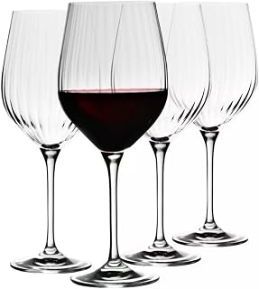 Krosno Red Wine Glasses Set of 4, 530 ml, Merlot, Harmony LUMI Collection