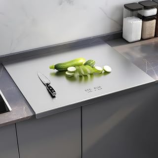 Chopping Board 316 Stainless Steel,Chopping Boards for Kitchens,Worktop Saver,Cutting Board,Butchers Block,Large Chopping Board for Carving Meat,Cutting Vegetables,Cheeses and Bread - 60 * 58cm