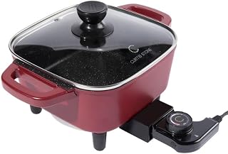 Curtis Stone 8'' Non Stick Square Electric Skillet (Renewed)