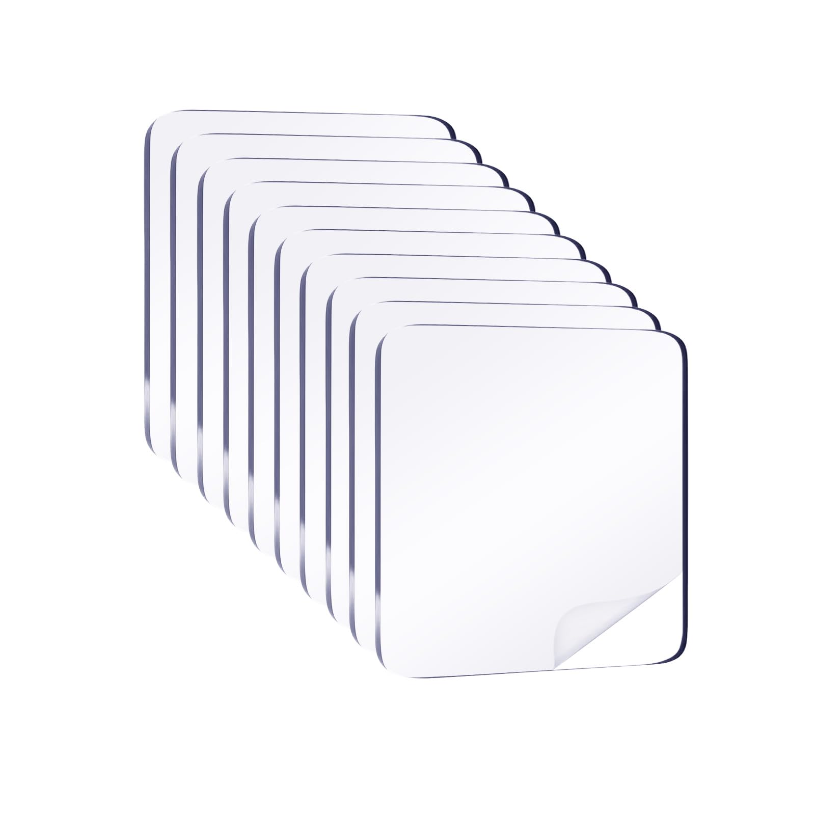 Medsuo 10pcs 2.4" Clear Double Sided Adhesive Pads for Mounting Waterproof | Sho