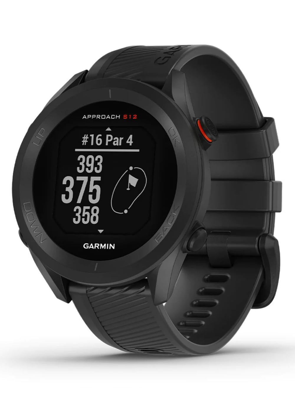 Garmin Approach S12, Easy-to-Use GPS Golf Watch, 42k+ Preloaded Courses, Black, 