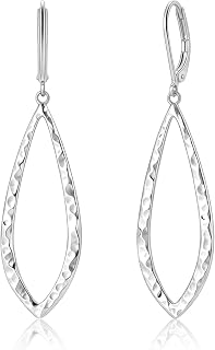 Dangle Leverback Earrings for Women Teardrop Rectangle Drop Earring