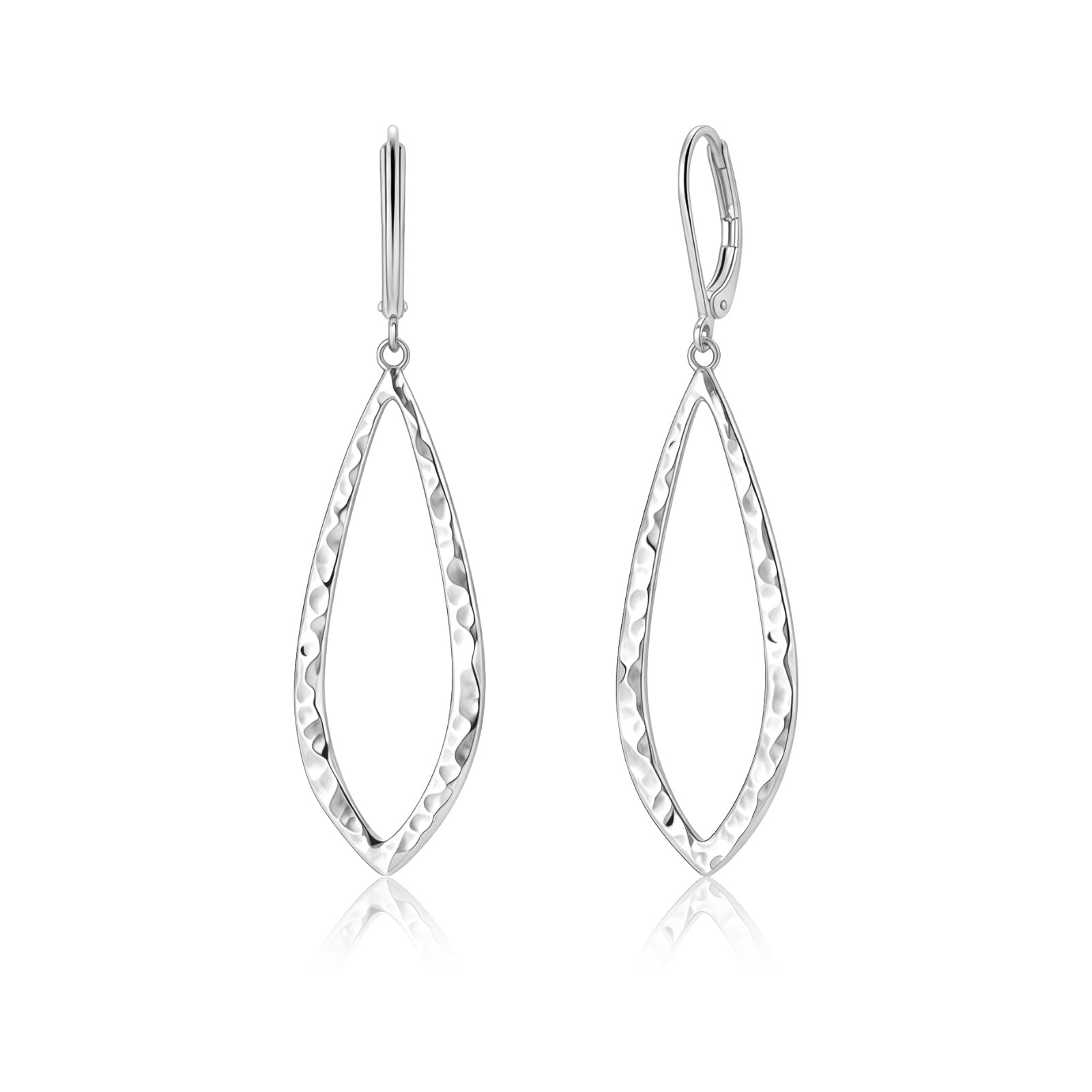 Dangle Leverback Earrings for Women Teardrop Rectangle Drop Earring