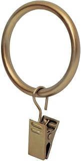 Ivilon Drapery Curtain Clip Rings - Clips Ring for Panels 1.7", Set of 14 Warm Gold