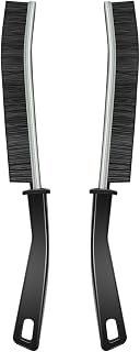 Crevice Cleaning Brush, Multifunctional Gap Cleaning Tools with Hard Nylon Bristles, Ideal for Bathroom, Kitchen, Sink, Window, Black, 2 Pack