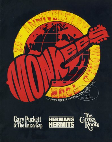 The Monkees 1986 20Th Anniversary Tour Concert Program Programme Grass Roots