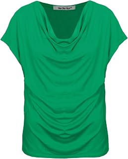 Van Der Rich ® - Women's Cowl Neck Blouse T-Shirt