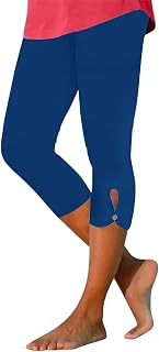 Yoga Pants for Women Tight Elastic Waist Cropped Sweatpants Casual Summer Lounge Pants with Pockets