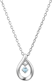 4℃ Official Silver Necklace with Jewelry Case, Elegant Teardrop, Anniversary Present, Ladies Jewelry Pouch Set, Small, Silver