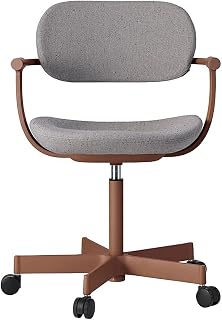 Itoki Vertebra03 Official Store Model (vertebra03) [Customer Assembly (Easy Assembly) / 5-Legged Body: F2 / Chestnut Brown Nylon Double-Wheel Casters [CD Upholstery: C5 / Gray C] / Designed by Fumie