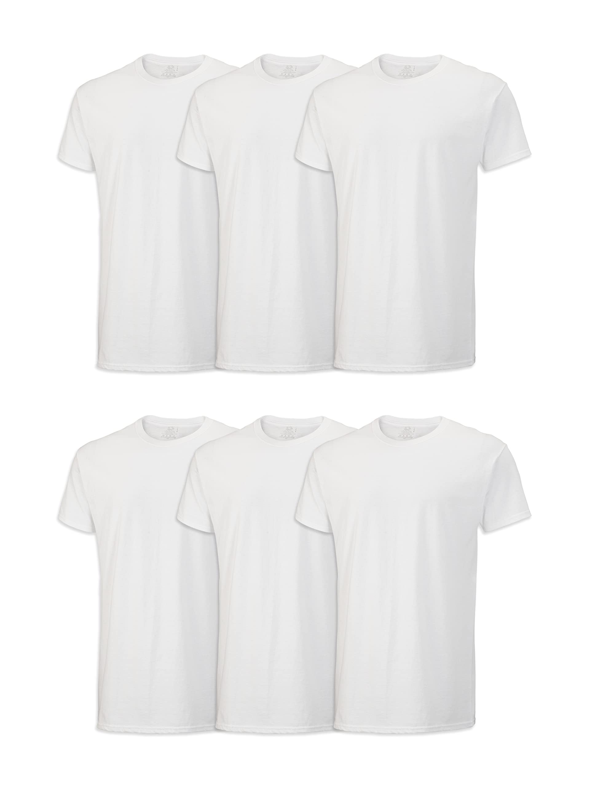 Fruit of The Loom Men's Crew Tee Undershirts, Moisture Wicking & Tag Free, Also 