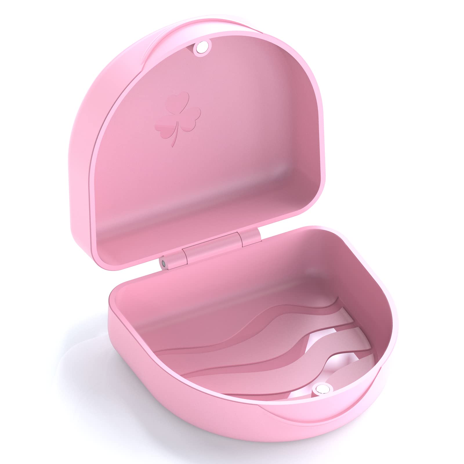ARGOMAX Pink Magnetic Retainer Case and Denture Box for Aligners | Slim travel c