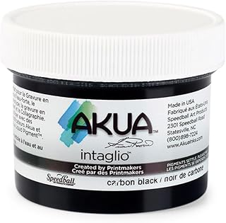 Akua Intaglio Water-Based Ink, 2-Ounce Jar, Carbon Black