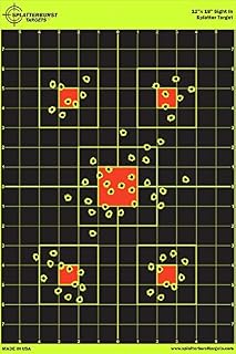 12"x18" Sight in Splatterburst Target - Instantly See Your Shots Burst Bright Florescent Yellow Upon Impact!