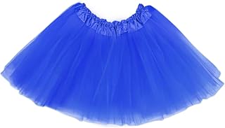 AYBUY Tutu Skirt for Girls, Elastic 3 Layered Tulle Tutu Skirt, Puffy Princess Fairy Dress for Kids Girls Dance Birthday Christmas Halloween Princess Party